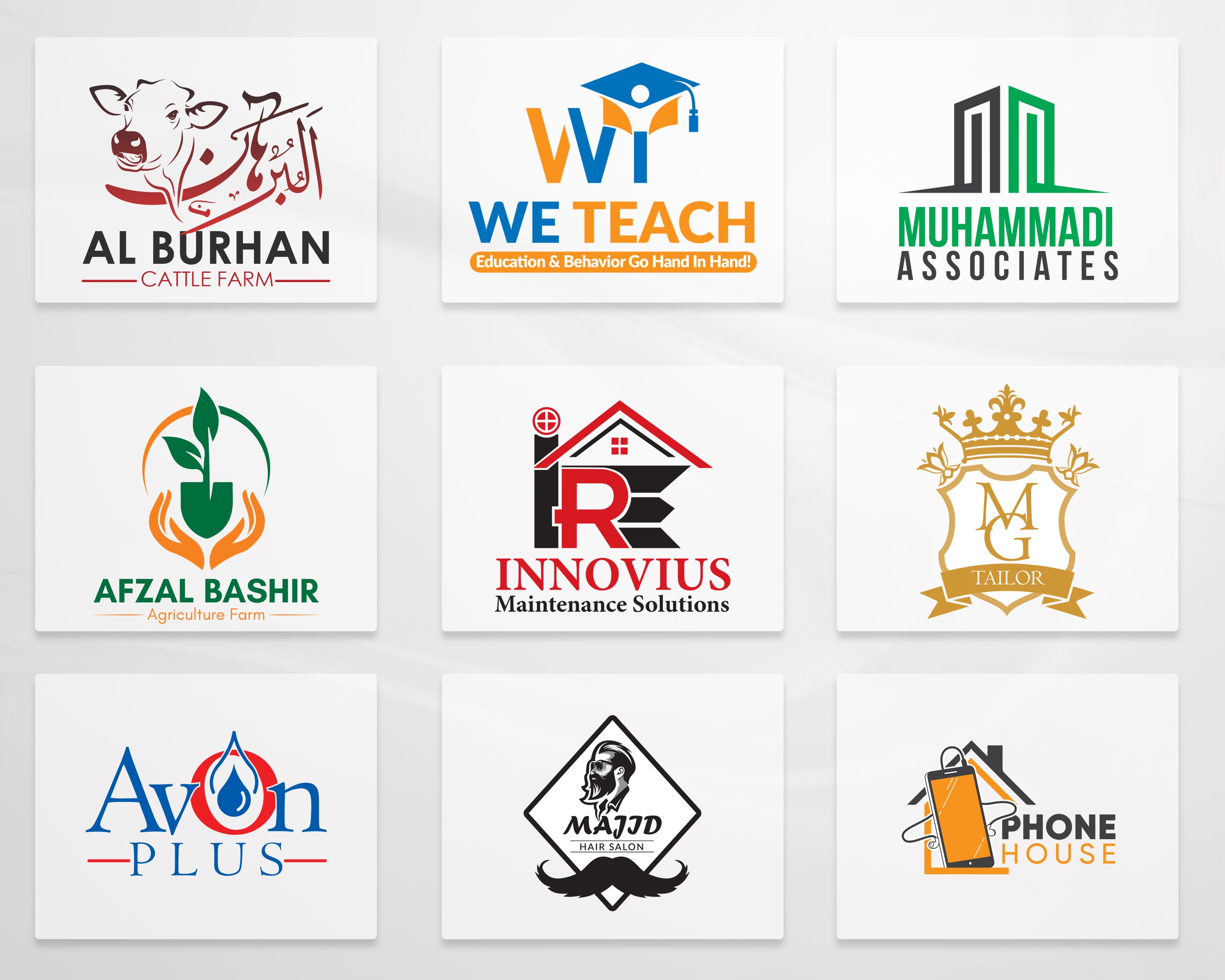 Modern logo design Sharjah creative branding example 2026