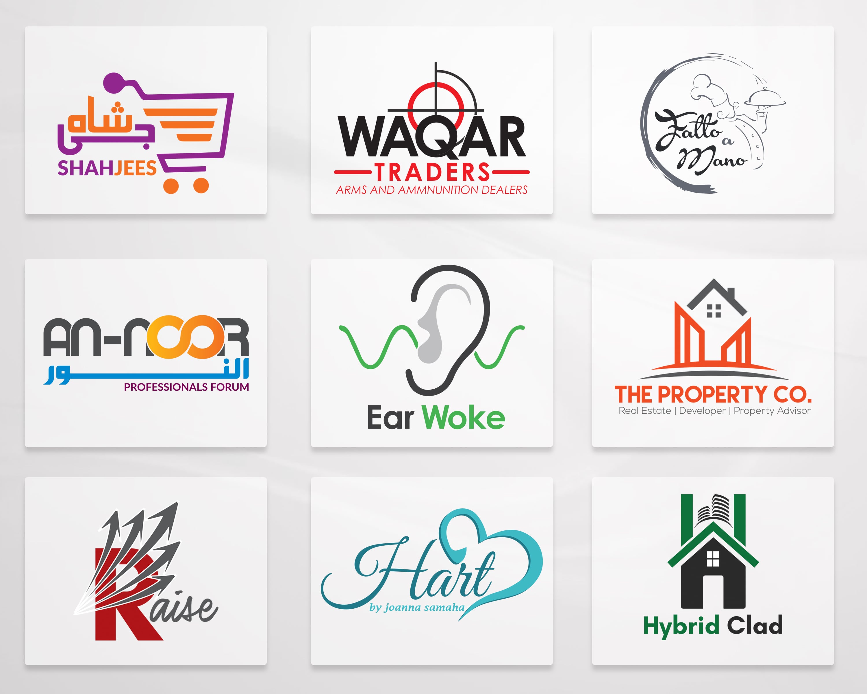Creative logo design ideas Sharjah brand identity sample 2026