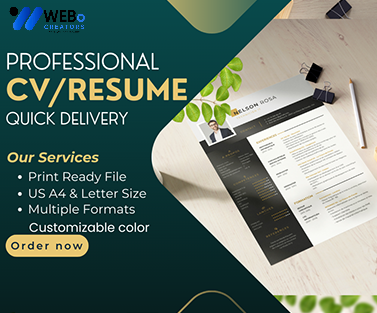 Elegant Resume Design Service, CV designs, CV writing in Sharjah For Gain Job